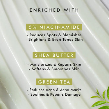 mCaffeine Deep Moisturizing Green Tea & 5% Niacinamide Serum Body Lotion | All Season Moisturizer for Body with Niacinamide Serum | Non-Sticky Body Lotion for Women & Men